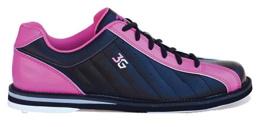 3G Women's Kicks Bowling Shoes, Black/Pink