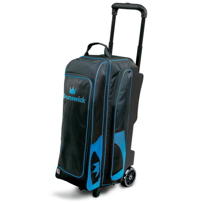 Brunswick Blitz Triple Ball Roller Black/Blue Bowling Bag