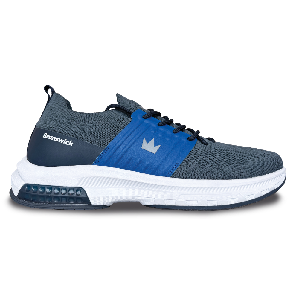 Brunswick Men's Alpha Max Grey/Navy Bowling Shoe