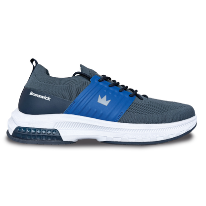 Brunswick Men's Alpha Max Grey/Navy Bowling Shoe