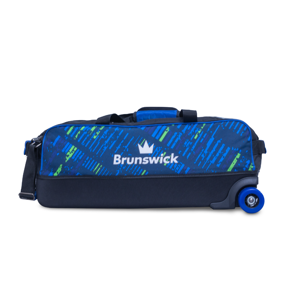 Brunswick Punisher Blue/Green 3 Ball Tote Bowling Ball Bag