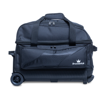Brunswick Zone 2 Ball Roller Bowling Bag Black