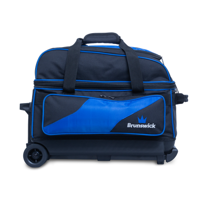 Brunswick Zone 2 Ball Roller Bowling Bag Blue