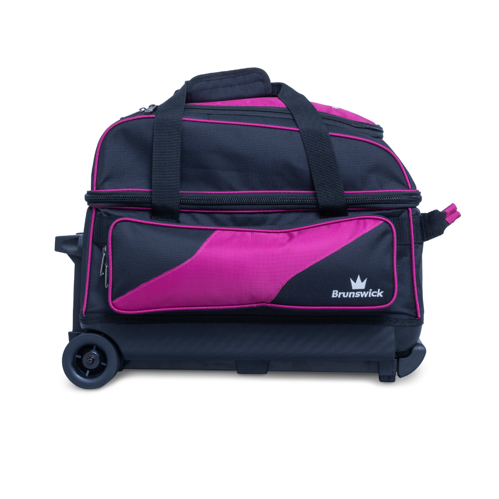 Brunswick Zone 2 Ball Roller Bowling Bag Raspberry