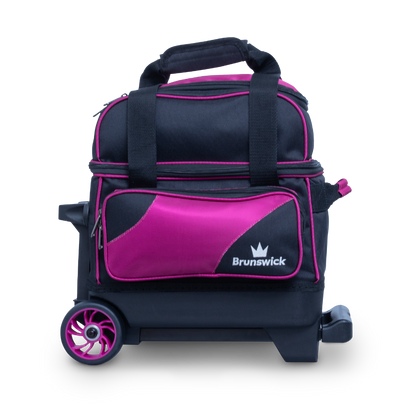 Brunswick Zone 1 Ball Roller Bowling Bag Raspberry