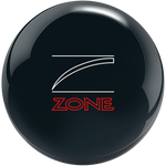 Black bowling ball with 'Zone' logo on a white background