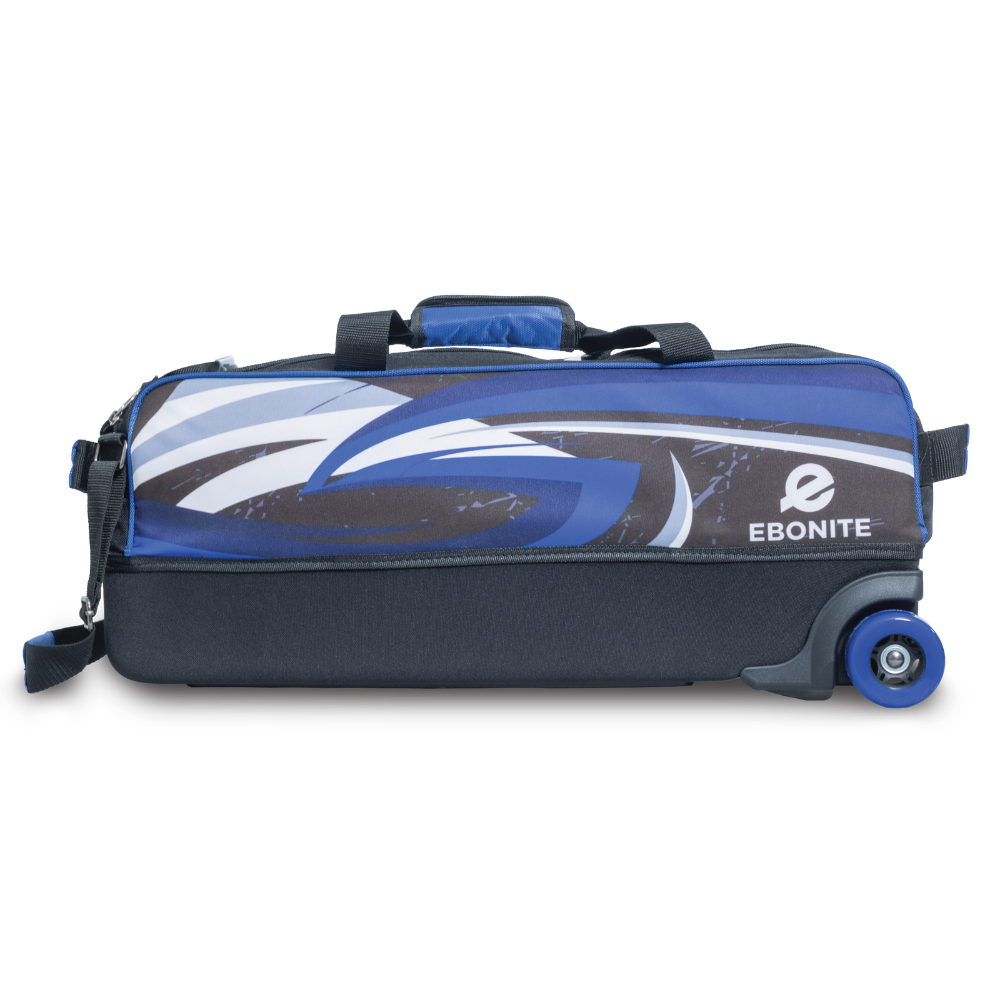 Ebonite 3 Ball Tote Roller Bag Blue