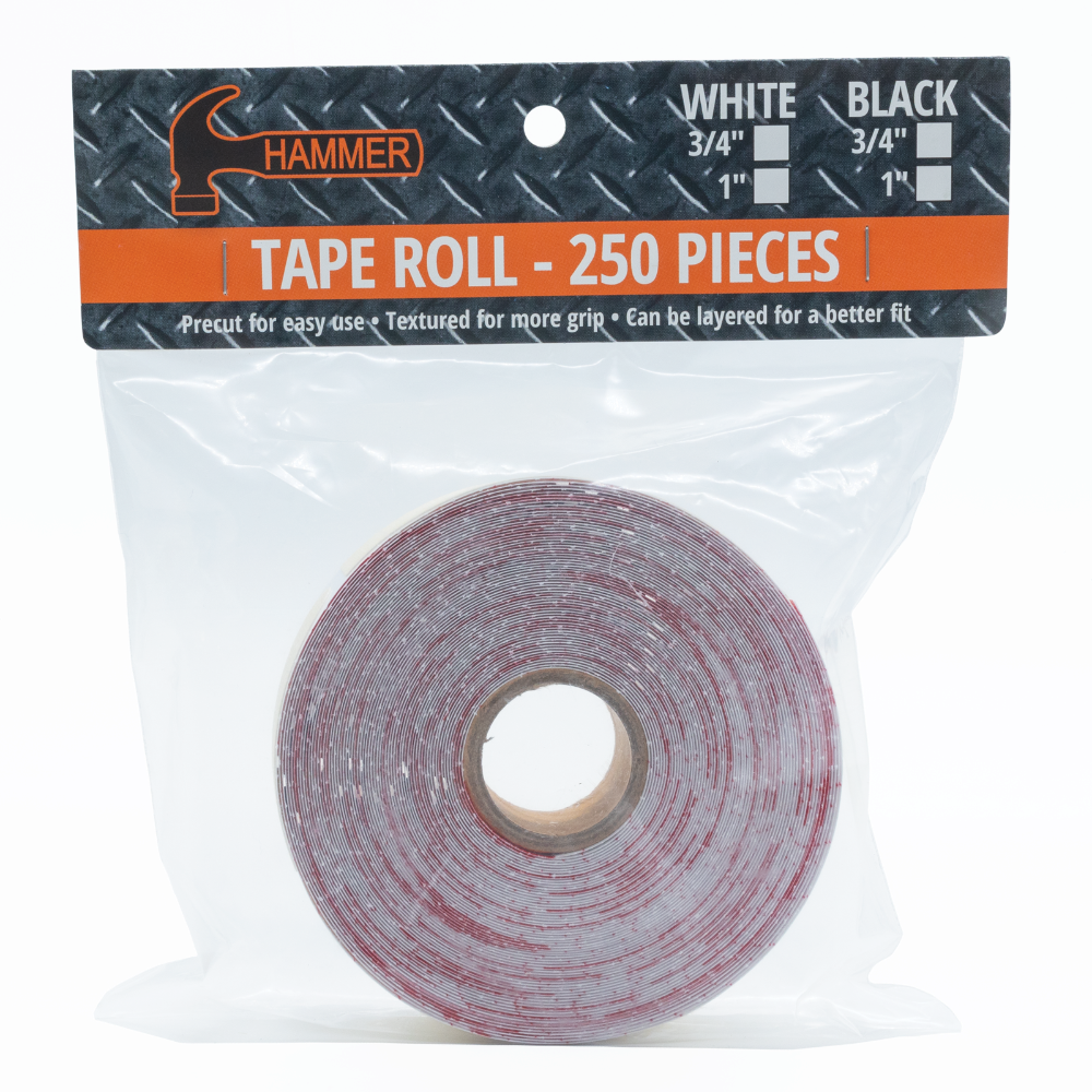 Hammer White Insert Tape 250 Piece Roll Packaging Front