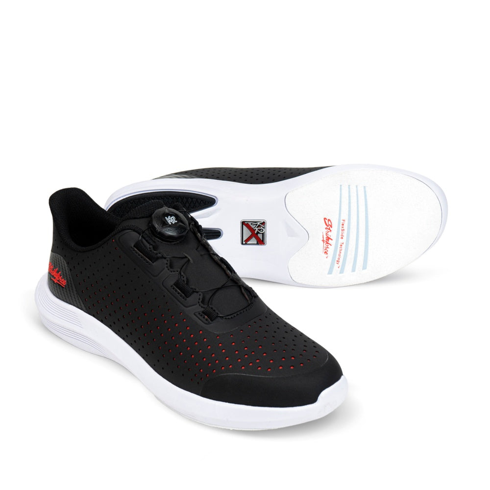 KR Men's Arrow FT Black/Red Bowling Shoe Set Up
