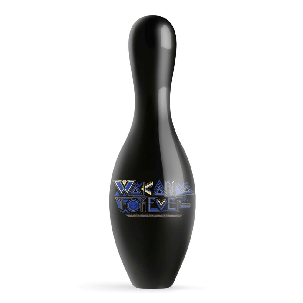 Marvel Avengers Black Panther Wakanda Forever Logos Bowling Pin