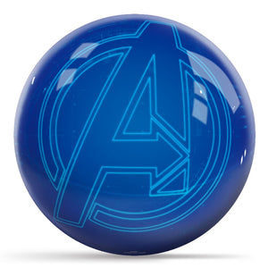 Marvel Avengers Blue Logo Bowling Ball Side 1 & 2