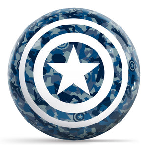 Marvel Avengers Captain America Camo Shield Bowling Ball Side 1 & 2