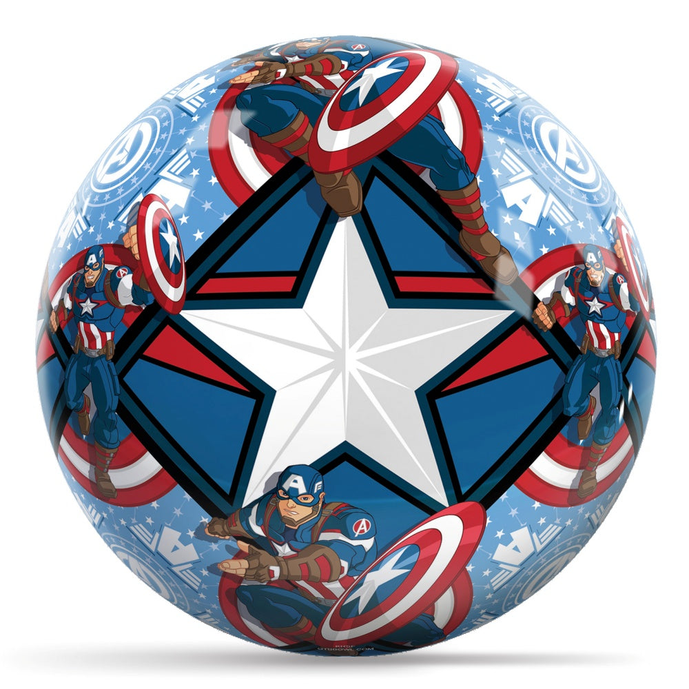 Marvel Avengers Captain America Pattern Bowling Ball Side 1 & 2