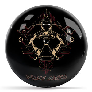 Marvel Avengers Iron Man Logos Bowling Ball