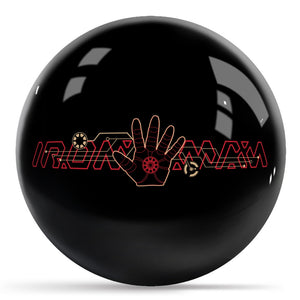 Marvel Avengers Iron Man Logos Bowling Ball Side 2