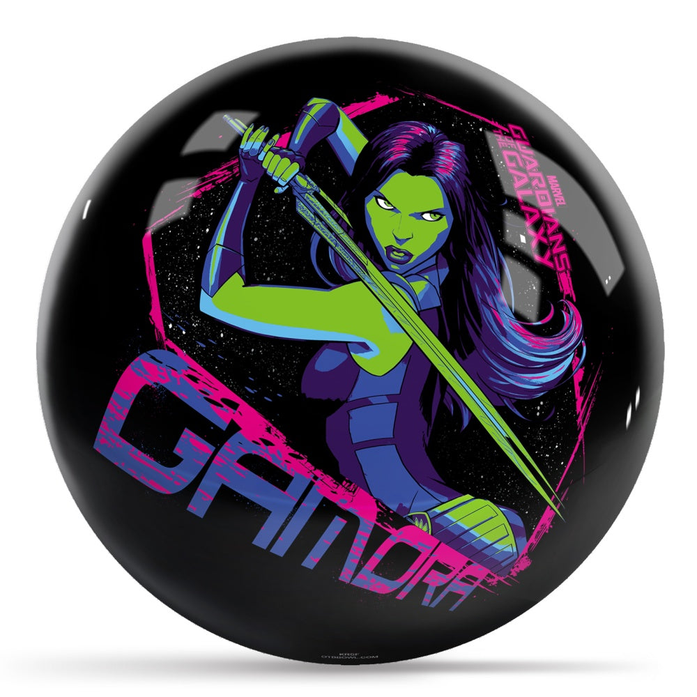Marvel Guardians of the Galaxy Gamora Bowling Ball Side 1 & 2