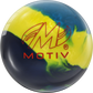 Motiv Ascend Navy/Teal/Yellow Bowling Ball Logo