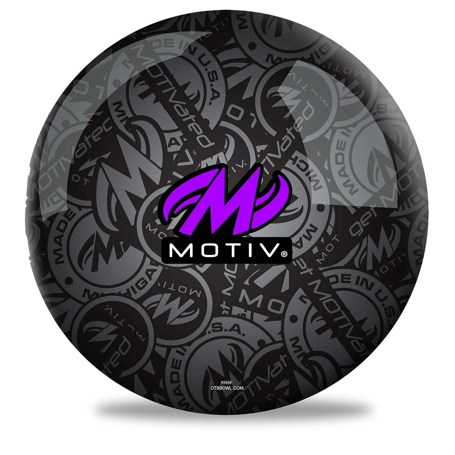 Motiv Stadium Purple Bowling Ball Side 1