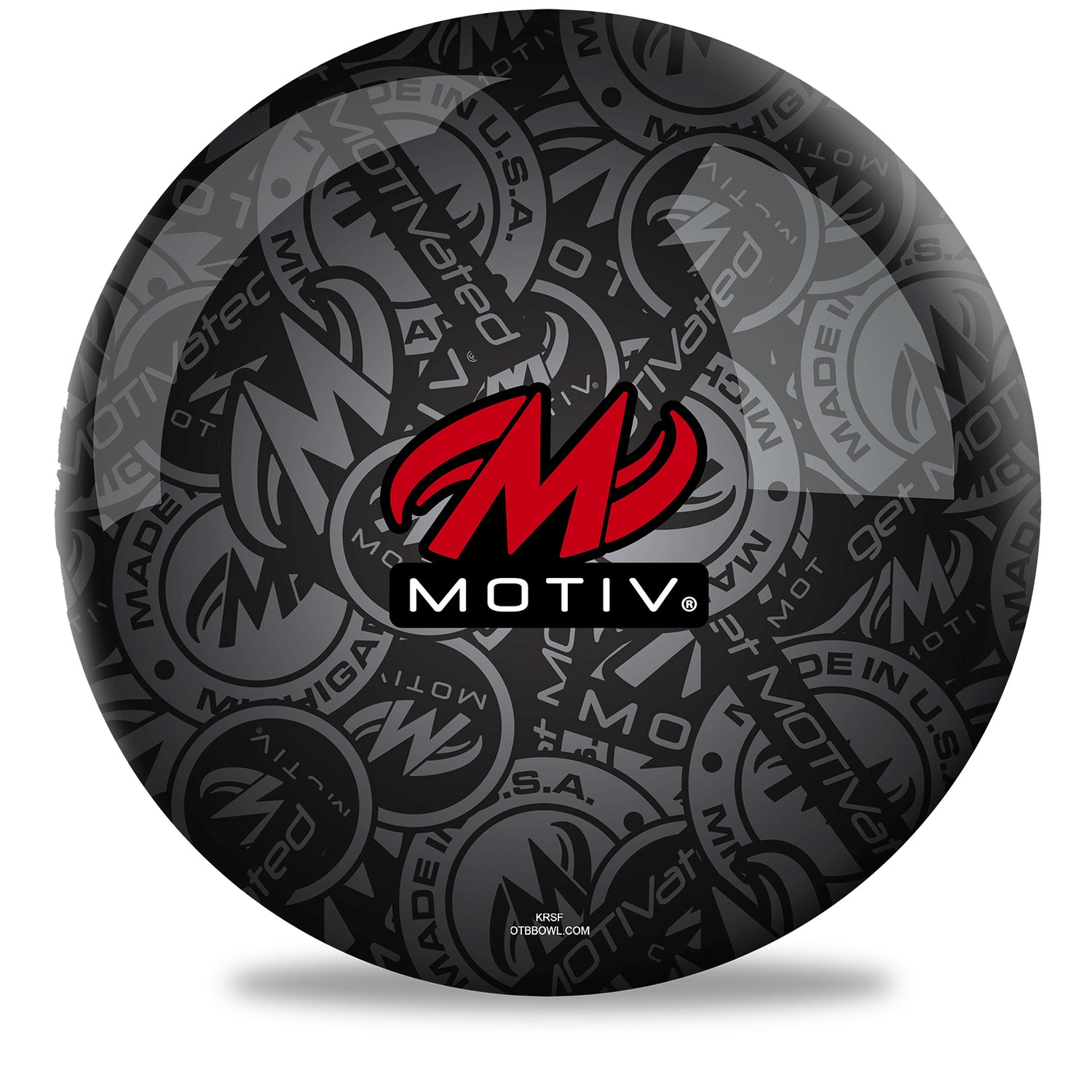 Motiv Stadium Red Bowling Ball Side 1