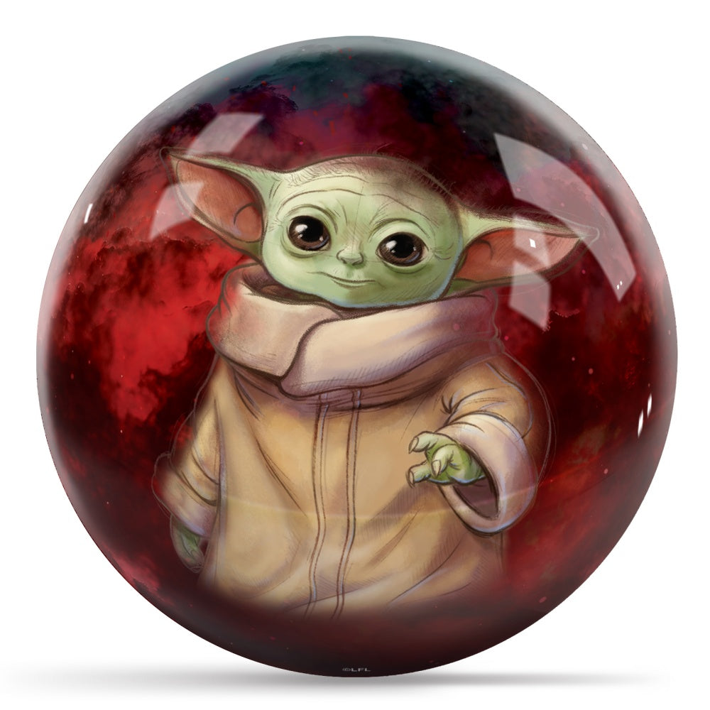 Star Wars Grogu & Din Djarin Bowling Ball Side 1