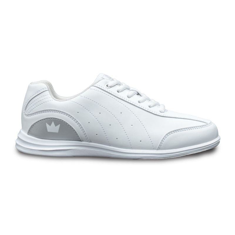 Brunswick Youth Girls Mystic White/Silver Bowling Shoes Lateral