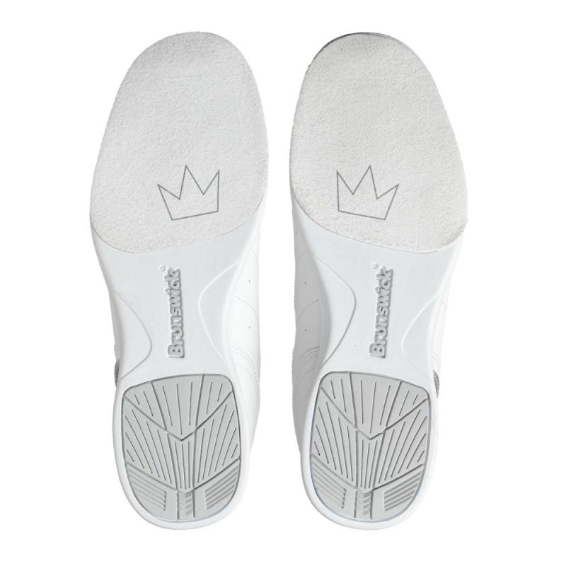 Brunswick Youth Girls Mystic White/Silver Bowling Shoes Outsoles