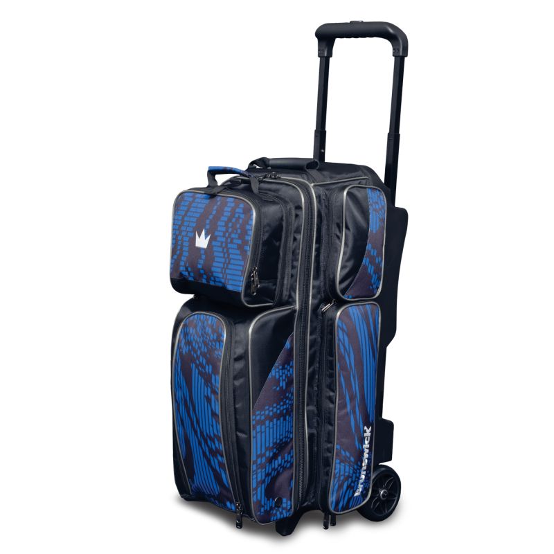 Brunswick Punisher 3 Ball Roller Bowling Bag Blue
