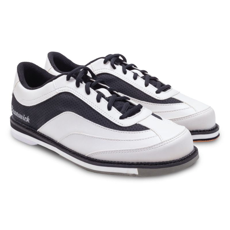 Men's Brunswick Rampage White/Black Right Hand Bowling Shoes