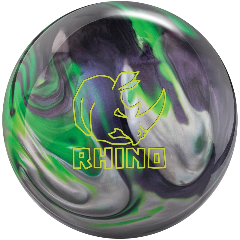 Brunswick Rhino Carbon/Lime/Silver Solid Bowling Ball