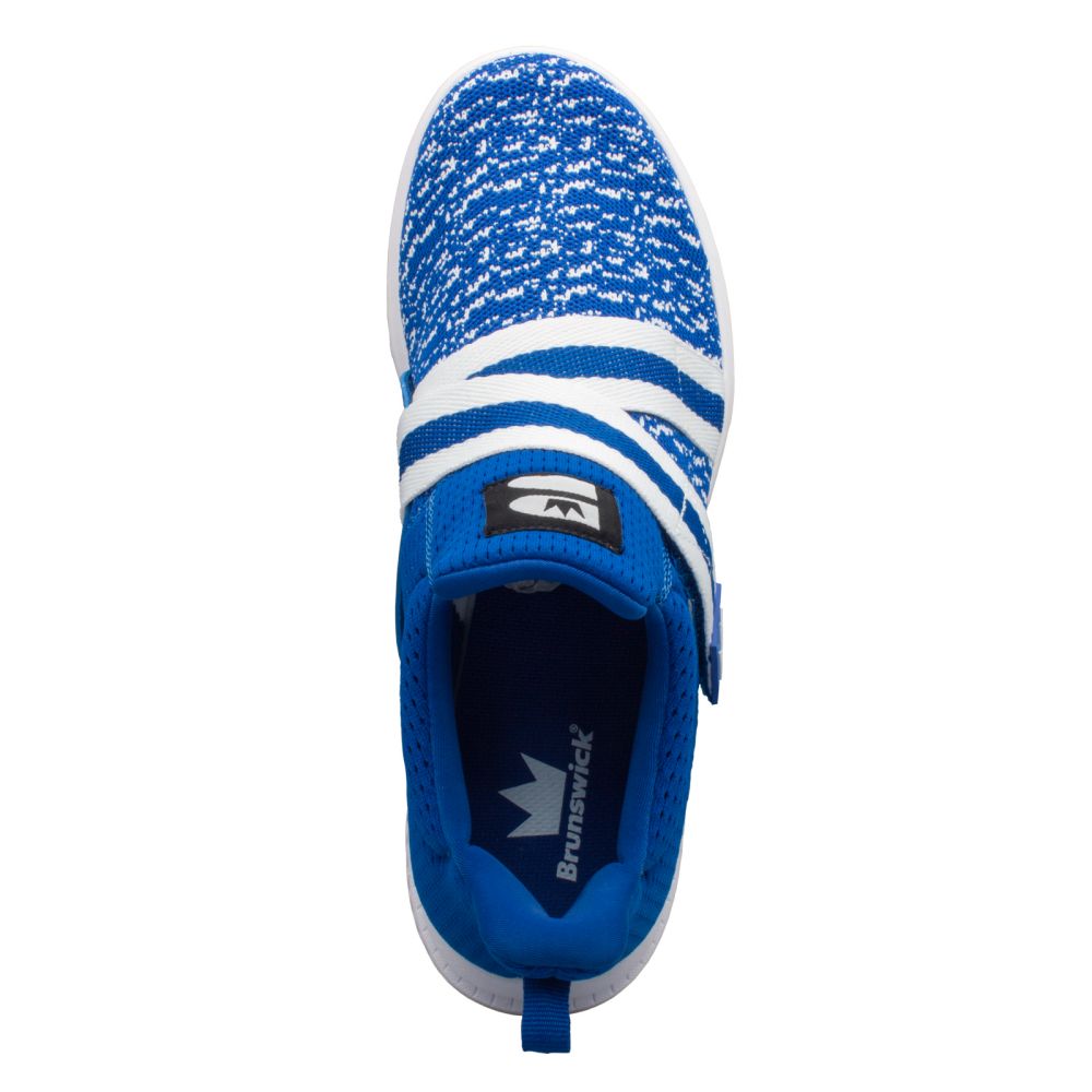 Brunswick Men's Slingshot Bowling Shoes Royal/White Top View