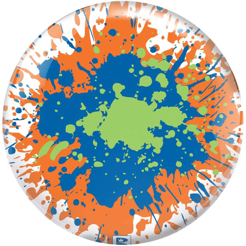 Brunswick Viz-A-Ball Paint Splatter Bowling Ball Back