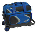 BSI Dash 2 Ball Roller Bowling Bag - Black/Royal/Gray