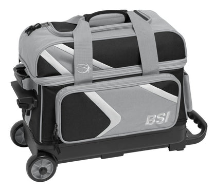 BSI Dash 2 Ball Roller Bowling Bag - Black/Gray/White