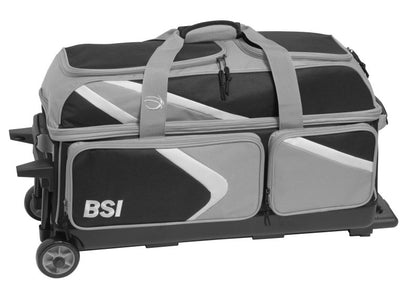 BSI Dash 3 Ball Roller Bowling Bag - Black/Gray/White
