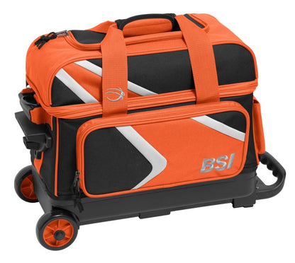 BSI Dash 2 Ball Roller Bowling Bag - Black/Orange/White