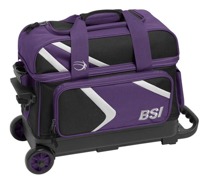 BSI Dash 2 Ball Roller Bowling Bag - Black/Purple/White