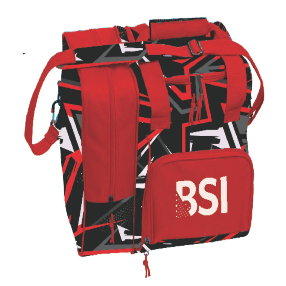 BSI Deluxe 1 Ball Tote Bowling Bag Red/Black