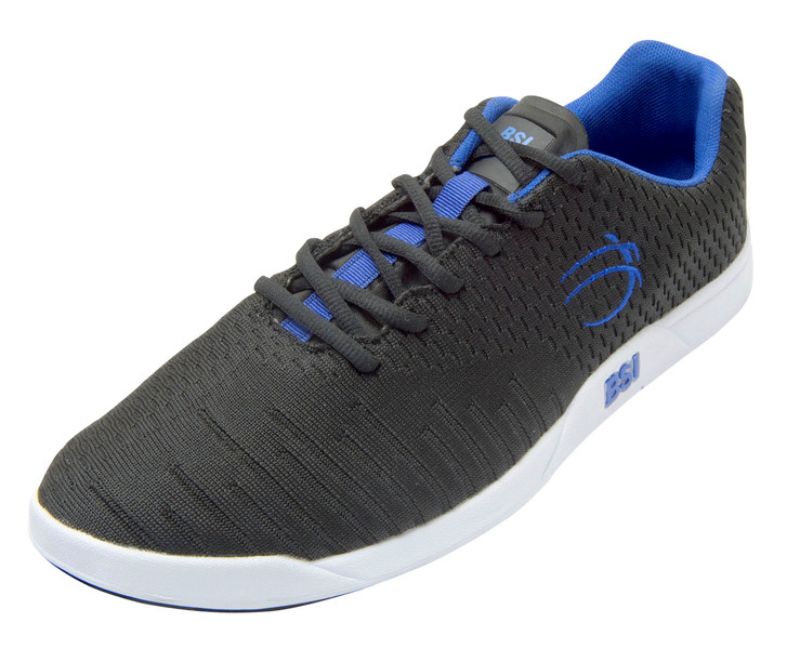BSI Men's Glide Black/Royal Bowling Shoes Angled