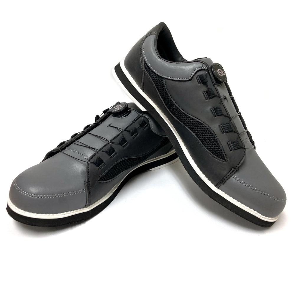 BSI メンズ Solace ボーリングシューズ 34cm 16 BSI Solace Grey/Black Men's Bowling Shoes with Dial Lacing Comfort