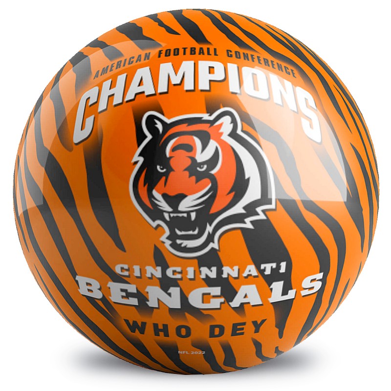 2021 AFC Champs Cincinnati Bengals Bowling Ball Back