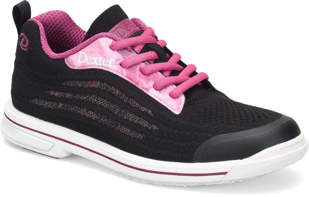 Dexter Women's DexLite Knit Black/Pink Bowling Shoes