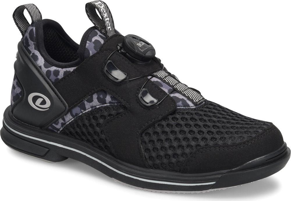 Dexter Women's DexLite Pro BOA Black/Grey Leopard Right Hand Bowling Shoes