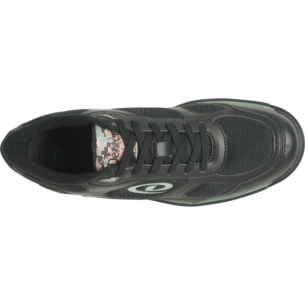 Dexter Men's Randy Black/Camo Green Bowling Shoe Top
