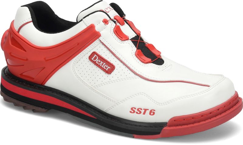 Dexter Men's SST 6 Hybrid BOA White/Red Right Hand Bowling Shoes