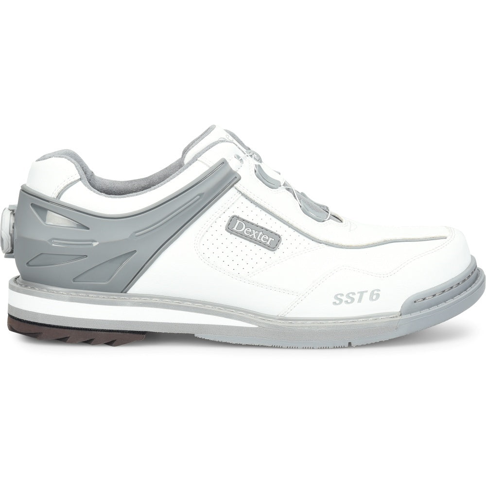 Dexter SST 6 Hybrid BOA White/Grey Men's Right Hand Bowling Shoe Lateral