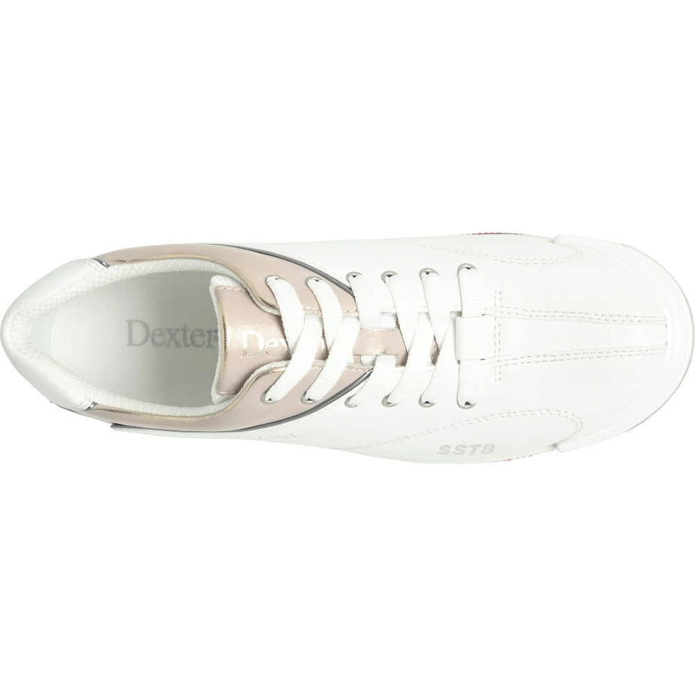 Dexter SST 8 Pro White/Champagne Women's Bowling Shoes - Precision Fit