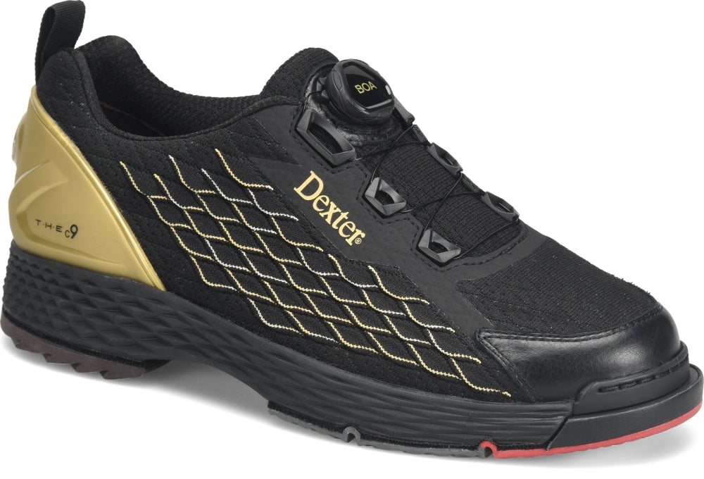 Dexter THE C-9 Knit BOA Black/Gold Men's Bowling Shoes