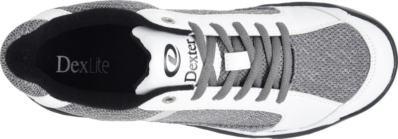 Dexter Men's Wyoming Light Grey/White Knit Bowling Shoes Top