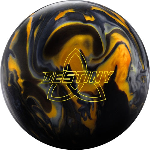 Ebonite Destiny Hybrid Black/Gold/Silver Bowling Ball