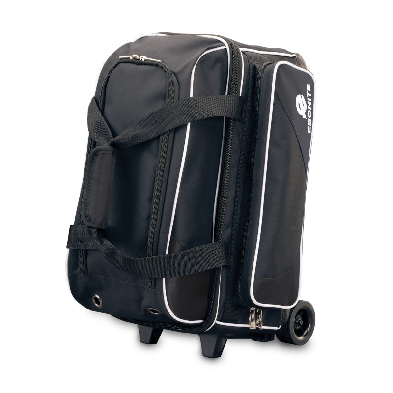 Ebonite Transport 2 Ball Roller Bowling Bag Black